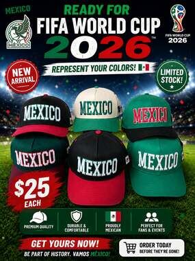 Official FIFA World Cup 2026 Mexico National Team Snapback Hat